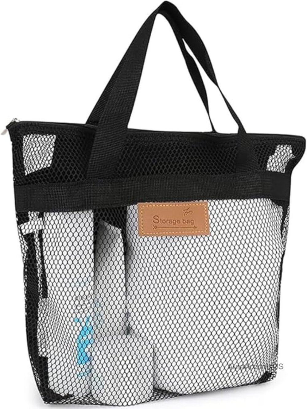Portable Shower Bag For Toiletries - Mesh Shower Caddy For Dorm Gym Travel